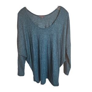 gyft Teal Heather Soft Blouse, XL